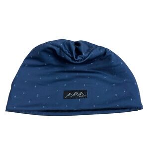 Skida Alpine Fleece Lined Beanie Hat Winter Thermal Blue Unisex Ski Snow Cap